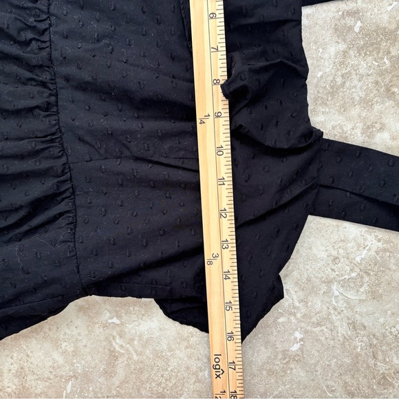 J. Crew Size 6 Dress Black Midi in Cotton Clip Dot Sleeveless - Picture 6 of 7